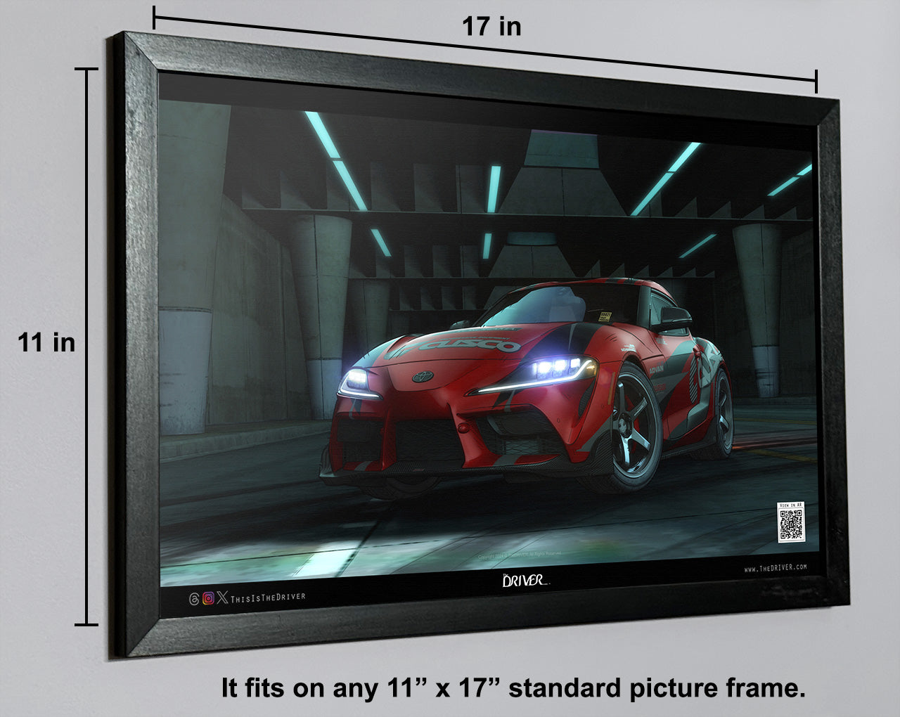 AR Animated Poster - GR Supra Mark5 (Cusco Red) - Lower Grand Ave