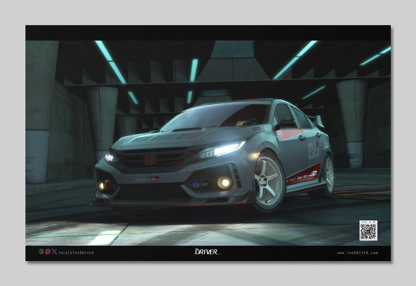 AR Animated Poster - FK8 by Evasive - Evasive/Polish Metal Grey - Lower Grand Ave