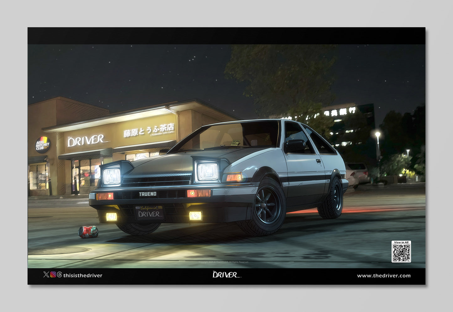 Fujiwara Tofu Cafe & AE86 Ratchet Club 3rd Anniversary Bundle - Trueno Edition