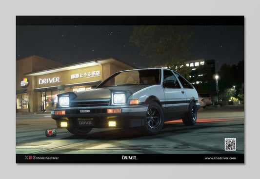 AR Animated Poster 17"x11" - AE86 Trueno