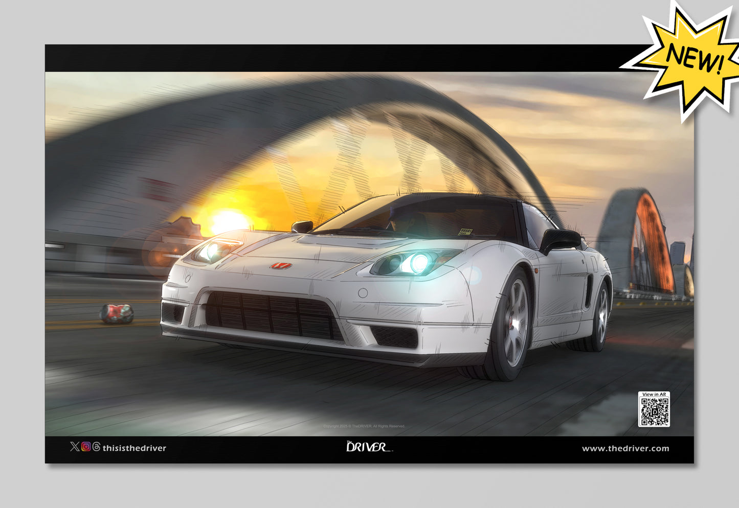 AR Animated Poster - NSX-R NA2 (Championship White) - 6th Street Bridge