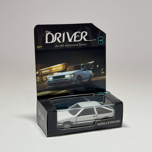 NEW! Fujiwara Tofu Cafe & AE86 Ratchet Club 3rd Anniversary - AR Animated Diecast 1:64 - AE86 Levin (White) Limited Edition